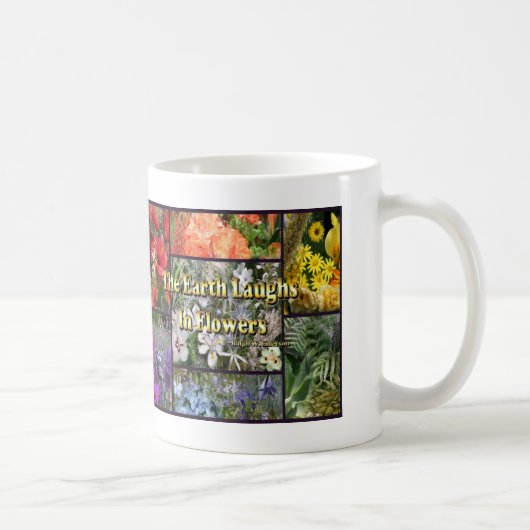 虹の花 – 地球がエマーソンで笑う コーヒーマグカップ (右)