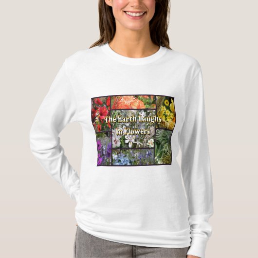 虹の花 – 地球がエマーソンで笑う Tシャツ (正面)