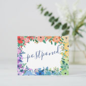 虹の花　延期になった結婚式 案内ポストカード (スタンド正面)