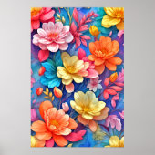 虹の花:色モダンのシンフォニー ポスター (正面)