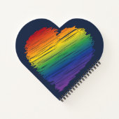 虹の落書きハートノート ノートブック (裏面)