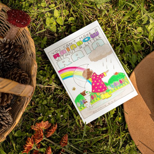 虹の葉書は作れない感動的 ポストカード