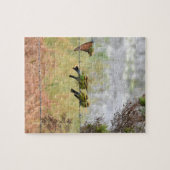 虹の蜂蜜の食べる人の鳥クイーンズランドオーストラリア ジグソーパズル (横)