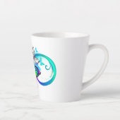 虹の蝶と明るい無限大 カフェラテマグ (右)