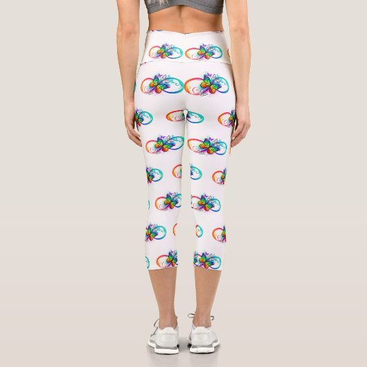 虹の蝶と明るい無限大 カプリレギンス (裏面)