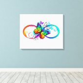 虹の蝶と明るい無限大 キャンバスプリント (インサイチュ (ウッドフロア))