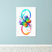 虹の蝶と明るい無限大 キャンバスプリント (インサイチュ (ウッドフロア))