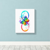 虹の蝶と明るい無限大 キャンバスプリント (インサイチュ (ウッドフロア))