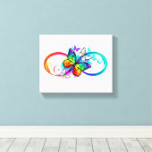 虹の蝶と明るい無限大 キャンバスプリント (インサイチュ (ウッドフロア))