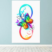 虹の蝶と明るい無限大 キャンバスプリント (インサイチュ (ウッドフロア))