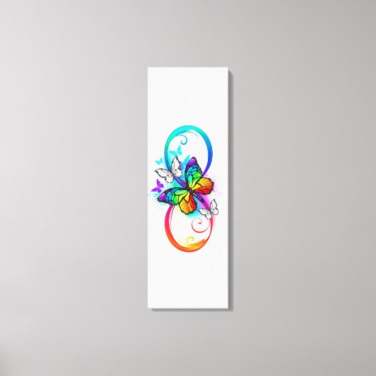 虹の蝶と明るい無限大 キャンバスプリント (正面)