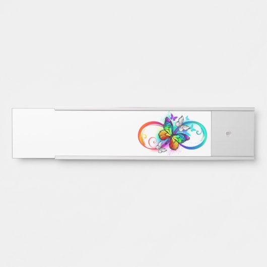 虹の蝶と明るい無限大 サインプレート (正面)