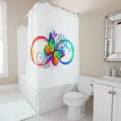 虹の蝶と明るい無限大 シャワーカーテン (インサイチュ)