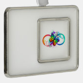 虹の蝶と明るい無限大 シルバープレートフレームオーナメント (右)