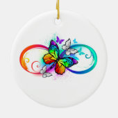 虹の蝶と明るい無限大 セラミックオーナメント (裏面)