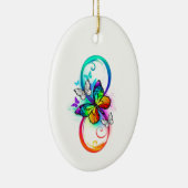 虹の蝶と明るい無限大 セラミックオーナメント (右)