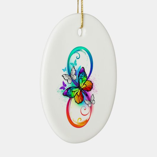 虹の蝶と明るい無限大 セラミックオーナメント (右)
