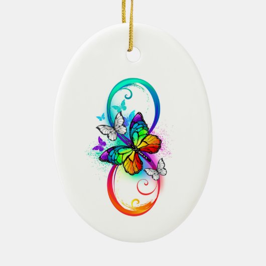 虹の蝶と明るい無限大 セラミックオーナメント (裏面)