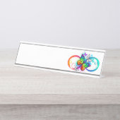 虹の蝶と明るい無限大 デスクネームプレート (正面)