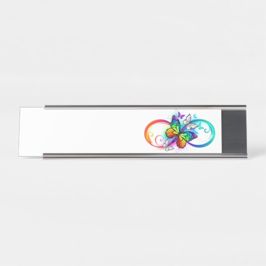 虹の蝶と明るい無限大 デスクネームプレート (正面)