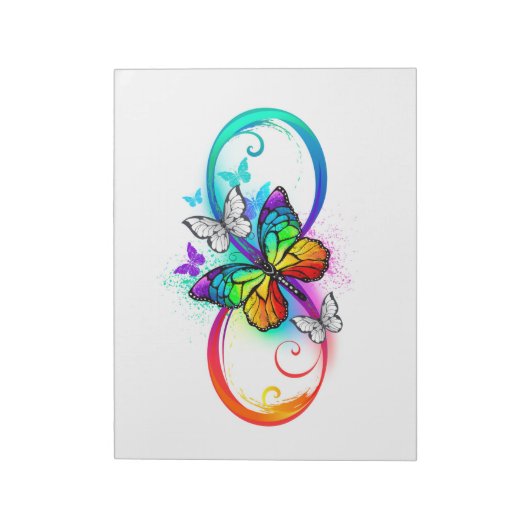 虹の蝶と明るい無限大 ノートパッド (回転)