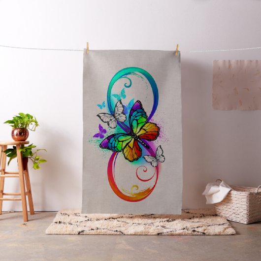 虹の蝶と明るい無限大 ファブリック (インサイチュ)