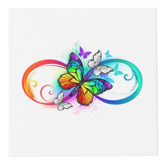 虹の蝶と明るい無限大 フォトキューブ (正面)