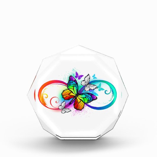 虹の蝶と明るい無限大 フォトブロック (正面)