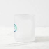 虹の蝶と明るい無限大 フロストグラスマグカップ (中央)