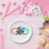 虹の蝶と明るい無限大 ペーパープレート (パーティー)