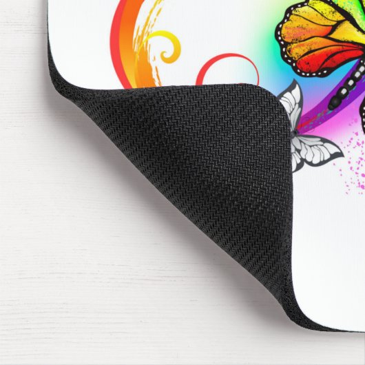 虹の蝶と明るい無限大 マウスパッド (コーナー)