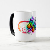 虹の蝶と明るい無限大 モーフィングマグカップ (正面左)
