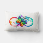 虹の蝶と明るい無限大 ランバークッション (裏面)