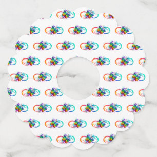 虹の蝶と明るい無限大 ワイングラスタグ