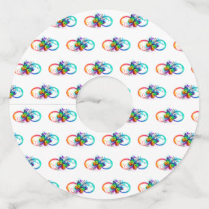 虹の蝶と明るい無限大 ワイングラスタグ