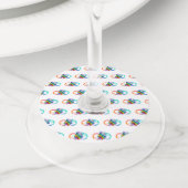 虹の蝶と明るい無限大 ワイングラスタグ (クローズアップ)