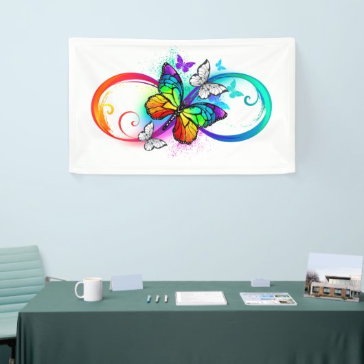 虹の蝶と明るい無限大 横断幕 (トレードショー)
