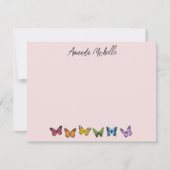 虹の蝶のオリジナルメッセージカード ノートカード (正面)