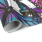 虹の蝶のスプラッシュ ラッピングペーパー (ロールコーナー)