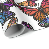 虹の蝶のラッピング紙 ラッピングペーパー (ロールコーナー)