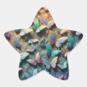 虹の蝶の庭 星シール (正面)