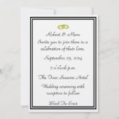 虹の蝶ネクタイ結婚付き2グルームズタキシード 招待状 (裏面)