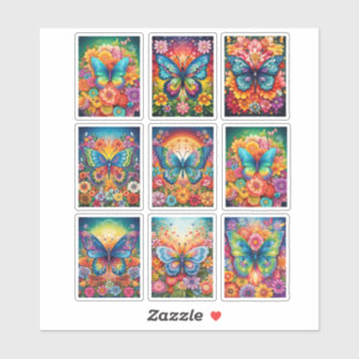 虹の蝶ビニールステッカー シール