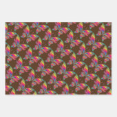 虹の蝶3セット ラッピングペーパーシート (正面3)