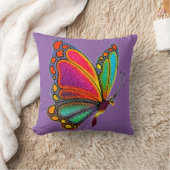 虹の蝶 クッション (ブランケット)