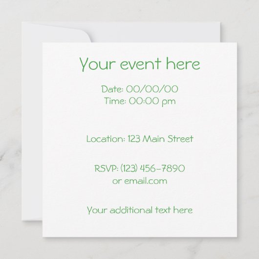 虹の蝶 招待状 (裏面)