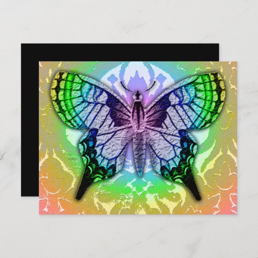 虹の蝶 招待状 (正面/裏面)