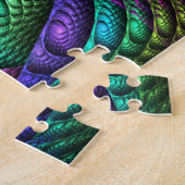 虹の螺線形のフラクタルの質 ジグソーパズル (側面)