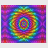 虹の螺線形の包装紙 ラッピングペーパー (フラット)