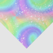 虹の螺線形の波によってはねかかられるティッシュペーパー 薄葉紙 (詳細)